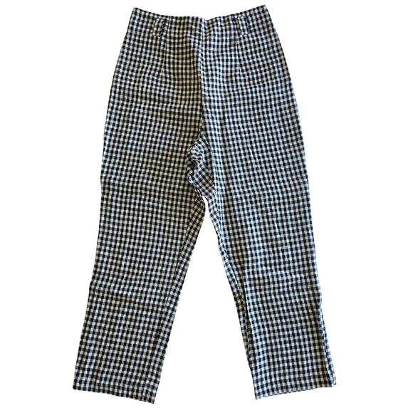 Reformation Linen Gingham 2-Piece Set Sz 4 — Top & High-Waist Pants - Picture 3 of 7